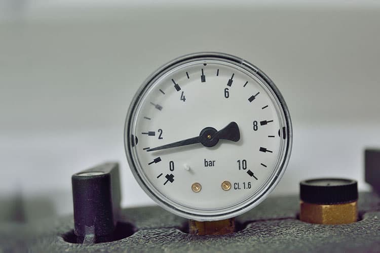 Druckanzeige einer Heizung