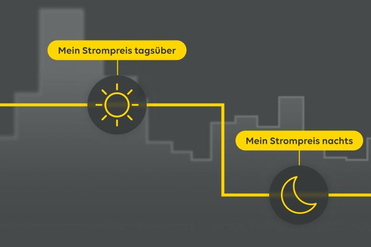 Grafik zur Ersparnis mit Grünstrom AutoNacht