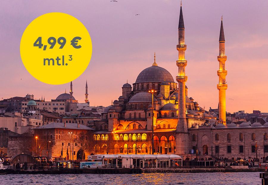 Abbildung einer Moschee in der Dämmerung