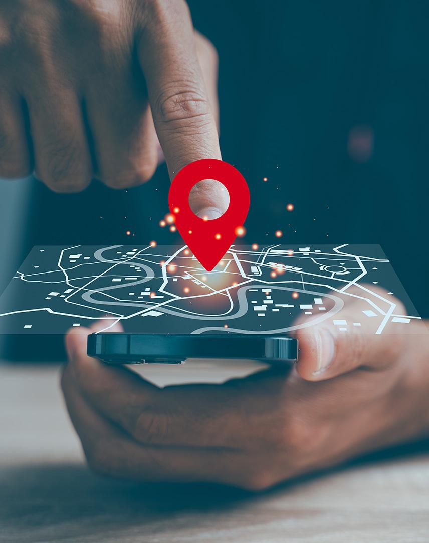 Stilisiertes Bild einer Standortanzeige