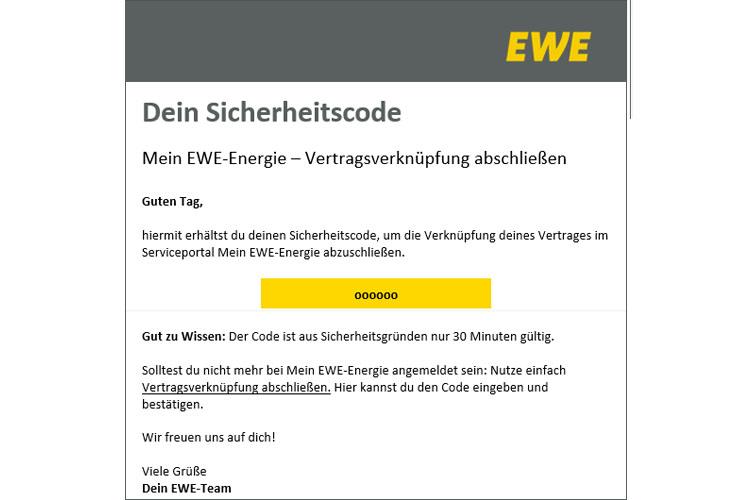 Screenshot der Seite "Digitales Postfach aktivieren" in Mein EWE - Energie