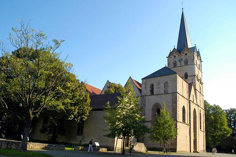 Dom und Wolderuskapelle in der Altstadt von Herford, Nordrhein-Westfalen.
