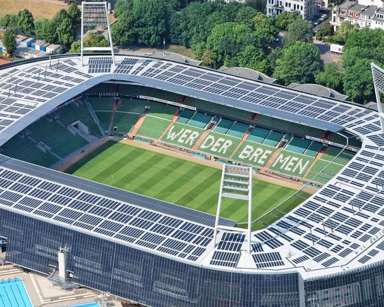 Das Bremer Weserstadion aus der Vogelperspektive